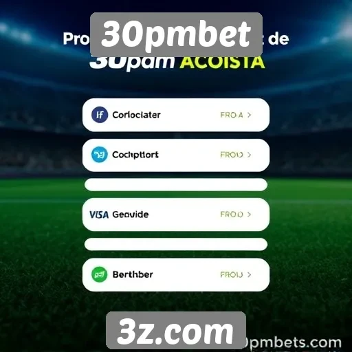 Métodos de pagamento aceitos por 30pmbet